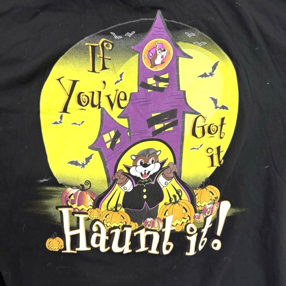 Buc-ees Halloween Got It Haunt It Black Double Sided‎ Graphic Tee Men's Size L - Picture 1 of 7